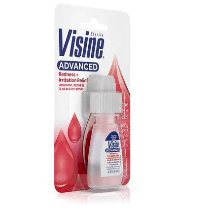 Visine Redness Relief Irritation Eye Drops Advanced Lubricant, 0.28 fl oz