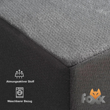Foxx foam cube ML [50x45x40cm, with cover] Dark grey intervertebral disc cube/step bed to relieve the intervertebral discs