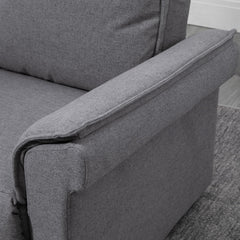 HOMCOM Electric Recliner Chair TV Chair Massage Chair Armchair with Stand-Up Aid Relaxing Chair with Reclining Function Linen-Touch Steel 86 x 95 x 106 cm Grey