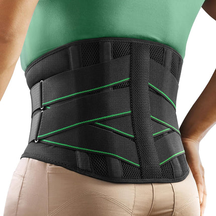 FREETOO Back Support Belt with 7 Metal Supports, Comfortable Back Brace for Men and Women with Removable 3D Lumbar Pad for Lower Back, Lumbar Spine, Breathable Back Belt for Work and Sports