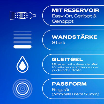[NEW] Durex Intense Condoms – For a comfortable fit, safe sex, and excellent lubrication with nubs, ribs, and plenty of Desirex gel, anatomical Easy-On shape – 10-pack (1 x 10 pieces)