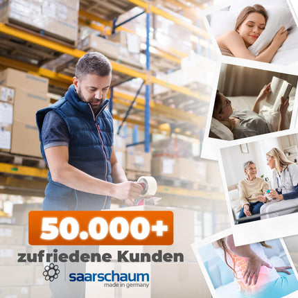 saarschaum • Wedge pillow mattress wedge • Orthopedic wedge mattress for bed inclination • Raised wedge for a healthier sleeping position • Sleep at an angle • 80x200cm FSA 2750