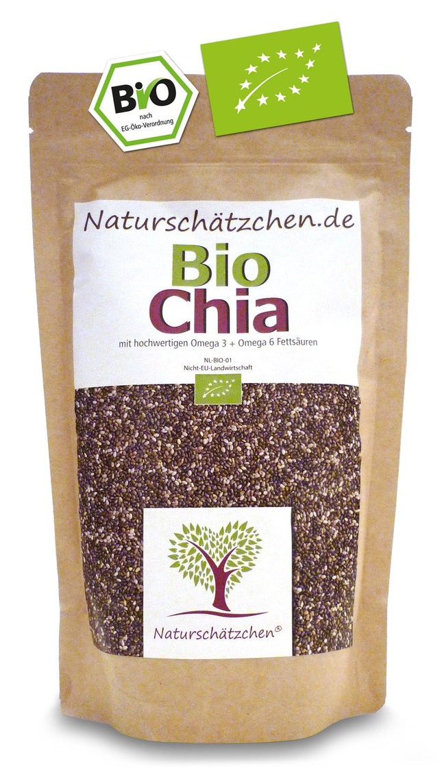 Organic chia seeds in certified organic quality (DE-ÖKO-022) (500g)