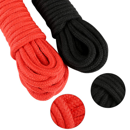 LIHAO 2 x 10 m bondage rope bondage ropes BDSM black red