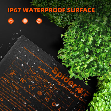 Spider Farmer Plant Heating Mat, Heat Mat Set with Thermostat Controller for Seedling Germination and Pet Heating Pad Indoor Greenhouse Heating Mats Amphibians Pet Mat Warmer Bed Mat