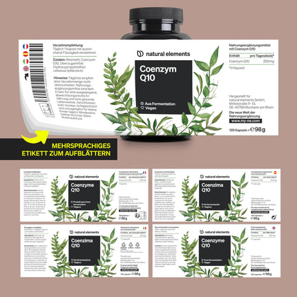 Coenzyme Q10 – 200mg per capsule – 120 vegan capsules – 4-month supply – high-quality Q10 – high dosage, produced in Germany &amp; laboratory-tested