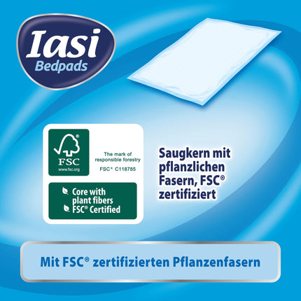 IASI Bedpad, Disposable Bed Crossbar 60x90, Maxi Plus Absorbency, Odor Control Technology, Unscented, 15 Pack