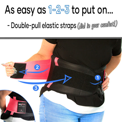 MEDiBrace Back Support Belt Back Brace, Lumbar Support for Lower Back with Adjustable Back Strap and Support Struts for Back Pain Relief
