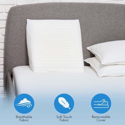 Proheeder Orthopedic Bed Wedge Pillow Back Support Pillow for Back Pain, Leg Pain, Sitting, Reading, Heartburn, and Snoring with Removable and Washable Cover | 1 Piece