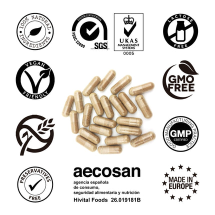 Propolis 2000 mg. 180 vegan capsules for a 6-month course. Extracts of propolis with 10% galangin, echinacea with 4% polyphenols, and eucalyptus. Manufactured by HIVITAL
