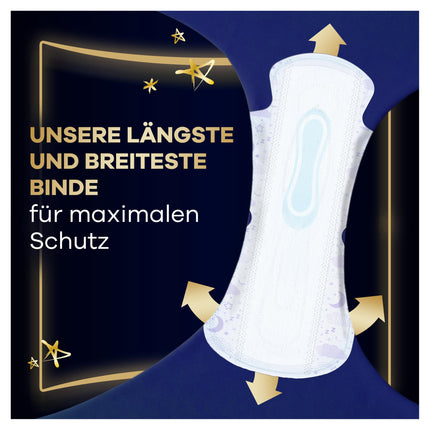 Always Ultimate Night Sanitary Pads (Size 6) with Wings 18 Count, Super Absorbent, For Periods