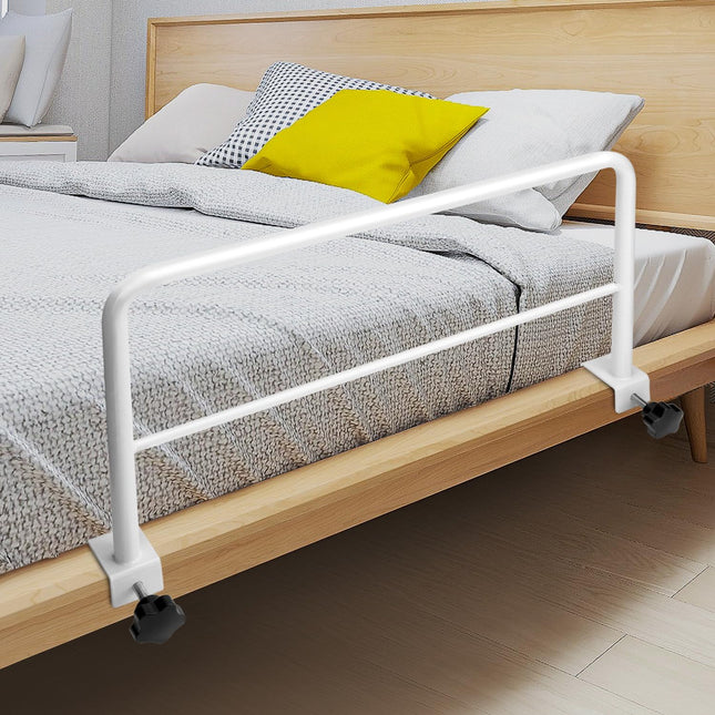 QWORK® Bed Rail, Clip-on Bed Rail for Adults, Fall Prevention at Bed, Durable Carbon Steel