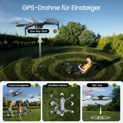 Holy Stone HS460 GPS Drone with 4K Camera for Beginners, 26 Min. Long Flight Time, Brushless Motor, Follow Me, Return, 5G FPV Transmission, Foldable Camera Drone under 249g for Adults