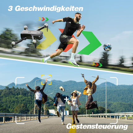 DEERC Drone with 1080P Camera for Kids, Beginners, D20S RC Drones Foldable with FPV Transmission, 2 Batteries, Long Flight Time, Brushless Motor, Altitude Hold, Optical Flow Toy Gift for Boys, C0