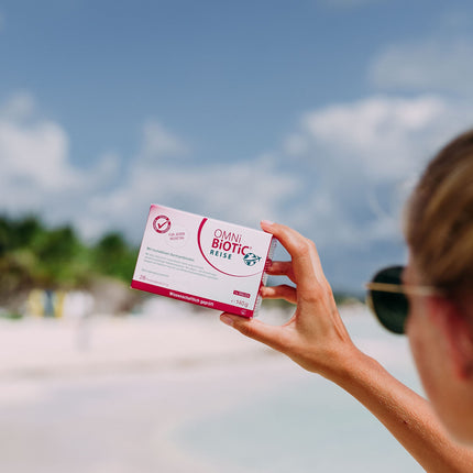 OMNi BiOTiC Travel | 14 servings (70g) | 10 bacterial strains | 5 billion germs per daily dose | Powder | Vegan | Gluten-free | Lactose-free | For daily use