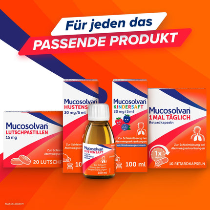 MUCOSOLVAN® Inhalation Solution 2 x 100 ml - Mucus solution for nebulizers for coughs: Loosens mucus, facilitates coughing &amp; clears the bronchi