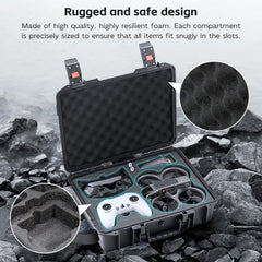 REYGEAK Drone Case for DJI Avata 2 I Compact I Two-Layer I Waterproof - Carrying Case for DJI Avata 2 Fly More Combo Kit, Drone Case Bag Accessories for Car and Backpacking