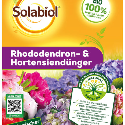 Solabiol Rhododendron &amp; Hydrangea Fertilizer, special fertilizer with immediate and long-term effect for rhododendrons, hydrangeas, and other bog plants, 1.5 kg