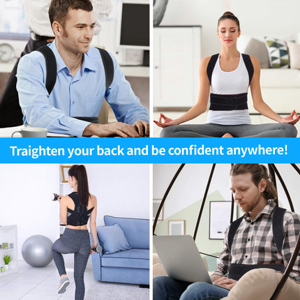 Back Straightener, Posture Corrector for Women and Men, Posture Corrector to Relieve Upper and Lower Back Pain, Adjustable Full Backrest for Women and Men (XL)