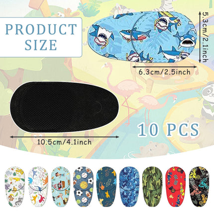 SYEYCW 10 Pieces Eye Patches Children, Amblyopia Eye Patches Children, Colorful Cartoon Reusable Eye Patches, for Glasses Treat Lazy Eye Amblyopia Strabismus for Left &amp; Right Eyes