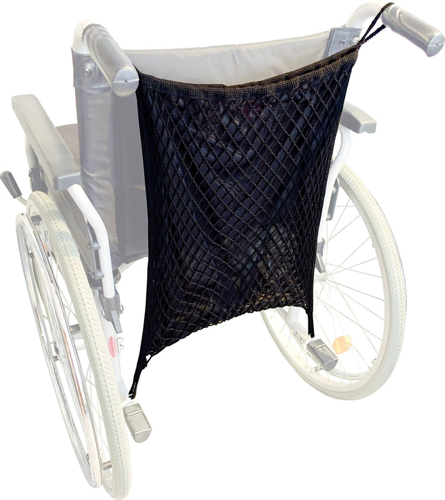 Sunnybaby 30169- Wheelchair Net Shopping Net for Wheelchairs &amp; Rollators with Practical Privacy Screen Inner Lining Universal Attachment Color: BLACK | Quality: MADE in GERMANY, Extra Large, Black