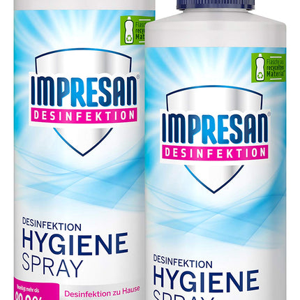 Impresan Hygiene Spray: Disinfectant spray for surfaces and textiles - Disinfectant pump spray - 2 x 250ml in a practical value pack