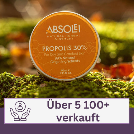Absolei Propolis Ointment, Natural 30% Propolis Ointment for Itchy, Dry, and Cracked Skin, 40 ml