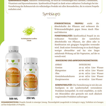 SYMBIOETHICAL - PROPOLIS, Natural Plant Protection Booster, for Organic Farming, Made in Italy, 500 g