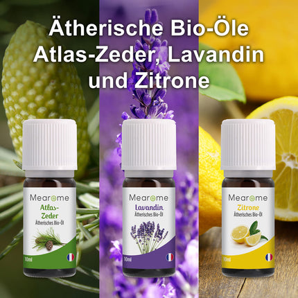 ESSENTIAL OILS SET ORGANIC-Certified Fragrance Oil Pure 100% Natural, Aroma Diffuser Ravintsara Lavendin Peppermint Oil Lemon Eucalyptus Oil Sweet Orange Oil Aromatherapy Gift Idea Massage Oils Gift Set
