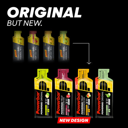 Powerbar - PowerGel Multiflavour Box - 12x41g - High Carb Energy Gels - 2:1 Carbohydrate Ratio - Sodium