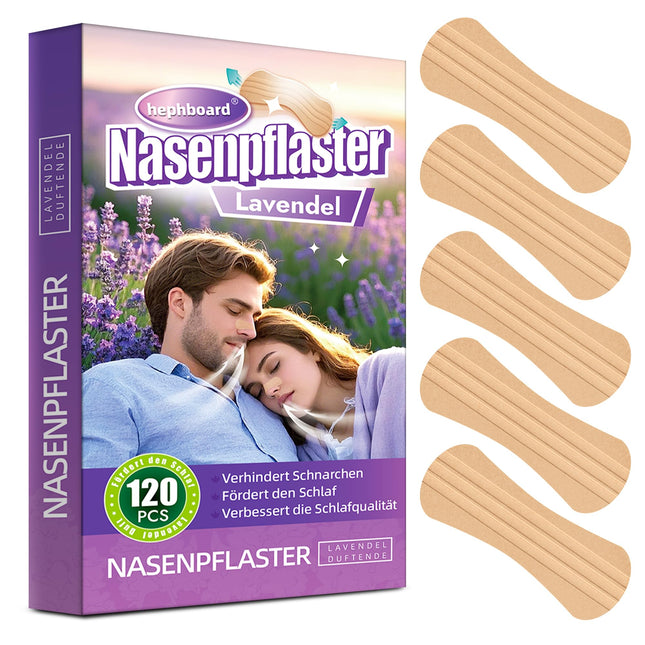 Nose Patches Snore Stopper 120 Pieces Nose Patches Snoring with Lavender for Better Sleep Nose Strips Anti Snore Nose Strips Better Breathing Nasal Dilator Nasal Strips Against Snoring