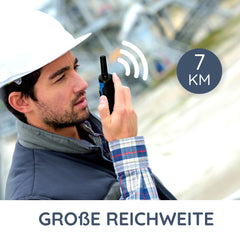 Alecto FR175BW - Walkie Talkies for children and adults - 2 radios with a range of 7 km - Blue