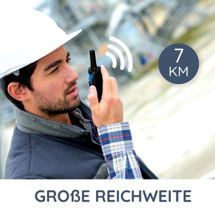 Alecto FR175BW - Walkie Talkies for children and adults - 2 radios with a range of 7 km - Blue