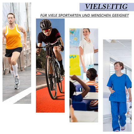 DDOBB 4 Pairs Compression Stockings for Men and Women, Support Stockings, Compression Socks, Support Socks, Travel Stockings for Flight, Sports, Running, Cycling (Black*4, SM)