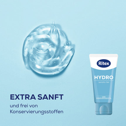 Ritex HYDRO Gel, sensitive lubricant, preservative-free, water-based, 100 ml, Made in Germany