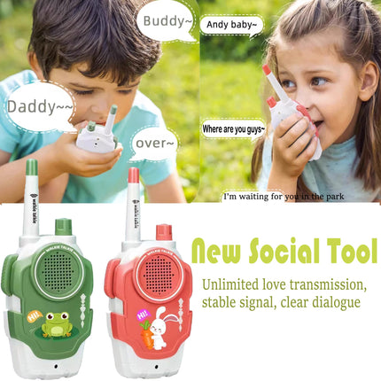 XUBX Walkie Talkies for Children, 300m Range, Set of 2, Children's Walkie Talkie, Toy for Indoor Outdoor Activity Stem, Radio Children for 3-12 Years Gift, Clear Voice for Adventure, Hiking