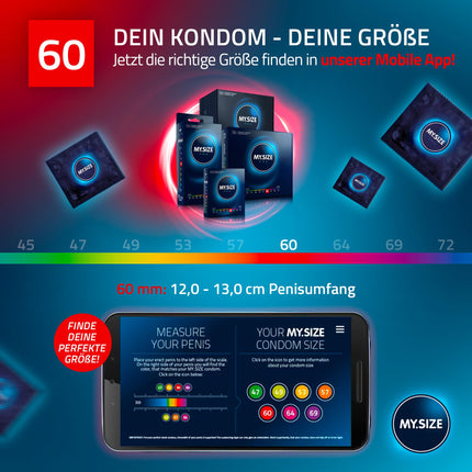 MY.SIZE PRO Condom Size 5, 60mm, 36 Pieces - The new generation of MY.SIZE condoms