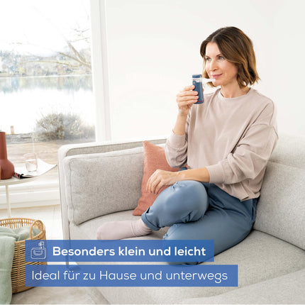 Beurer IH 49 inhaler, portable inhalation device for children and adults, for colds, asthma and other respiratory diseases, rechargeable battery, particularly quiet