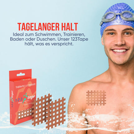Grid Tape Type C – 40 Grid Plasters, High-quality Acupuncture Plaster – Cross Tape Pain Points or as Scar Plaster, Self-adhesive and Versatile