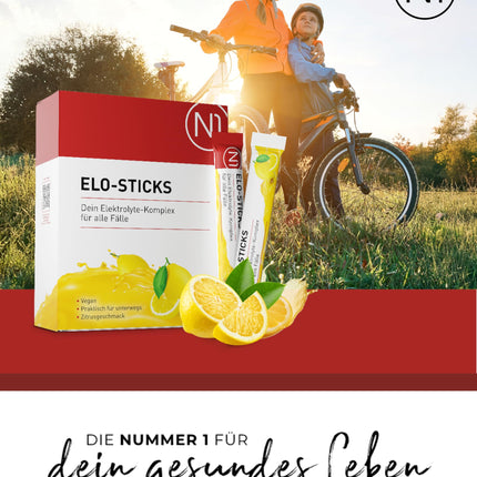 N1 Elo-Sticks Electrolyte Powder 20 Sticks (Best before 08/25) – Electrolyte Powder with Citrus Flavor – Electrolyte Sticks Fast Hydration &amp; Mineral Balance with Salts, Sugars, Minerals VirX Nas