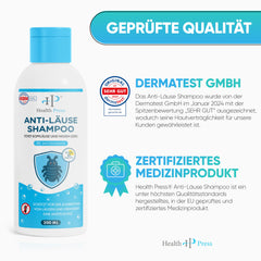 Anti-Lice Shampoo – 200 ml Value Pack – Lice Shampoo including Lice Comb – Lice Shampoo Family Pack for Adults and Children (Lice Shampoo, 200 ml)