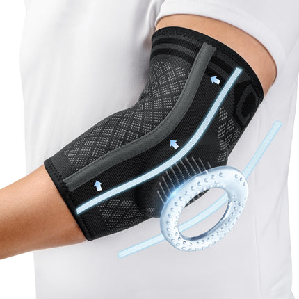 CAMBIVO 2x Elbow Support for Men and Women, Tennis Elbow Support with Gel Padding and Side Stabilizers, Elbow Support for Pain Relief from Tennis Elbow, Golfer's Elbow, Tendonitis