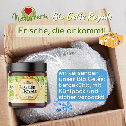 Organic Royal Jelly | Fresh jelly in premium beekeeper quality | NO additives | Naturherz Original (3 x 100 g)