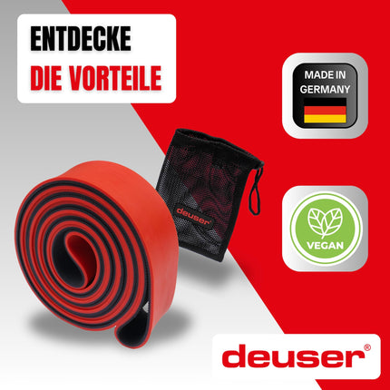 Deuserband Original resistance band exercise band made of natural rubber, vegan, non-slip, Made in Germany fitness bands for strength training, fitness, yoga