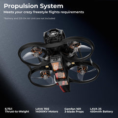 BETAFPV Pavo Femto Brushless Quadcopter, 2S Pocket Drone with HD VTX Bracket for DJI O4 Air Unit, F4 2-3S 20A FC, 1102 | 14000KV Motor, for Flying Smooth Aerial Photography Freestyle Flight