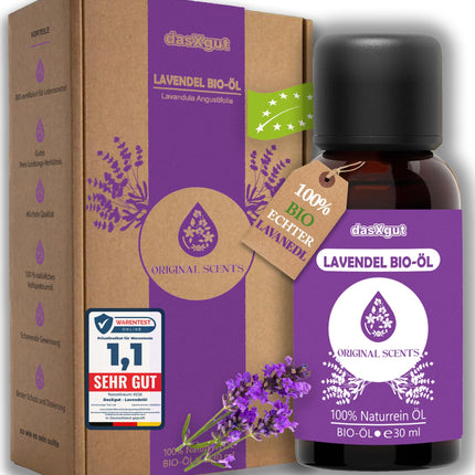 DasXgut – Lavender Oil 30 ml – [100% Pure] Organic Oil Certified Food Grade – Essential Oils – for Diffuser – Fragrance Oil – Aromatherapy – Lavandula Angustifolia The Real Lavender E5004111