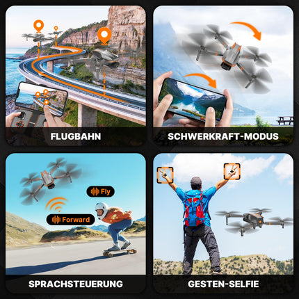 Drone with Adjustable Camera for Kids and Adults, Brushless Motor Foldable RC Drone with LED Lights, 30-Min Long Flight Time, Optical Flow Positioning, Quadcopter Drone for Beginners