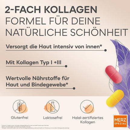 Merz Spezial Kollagen Active Duo Day &amp; Night – Beauty Complex Tablets with Collagen, Vitamin C, Zinc, Manganese + Biotin – Dietary Supplement with Dual Formula – 1 x 112 Tablets