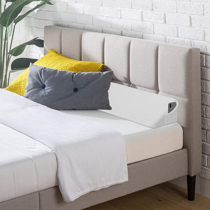 Bed Wedge Gap Filler, Bed Wedge Pillow for Headboard, Long Reading Pillow, Headboard Pillow, Bed Gap Filler, Headboard Wedge Pillow, Chic Jacquard Velvet Pillow for Headboard (99 x 25 x 15 cm, Grey)