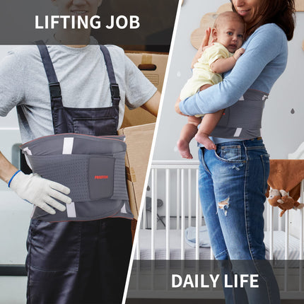 PROIRON Back Support, Back Support Belt for Relieves Pain Lumbar Support for Men/Women, Back Brace with Support Struts, Back Strap Breathable Lumbar Belt for Posture Correction